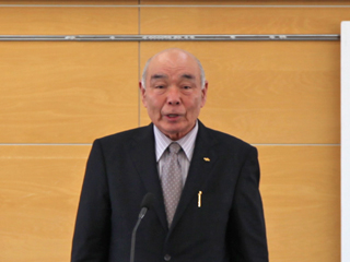 塚越元治副組合長 開会の挨拶